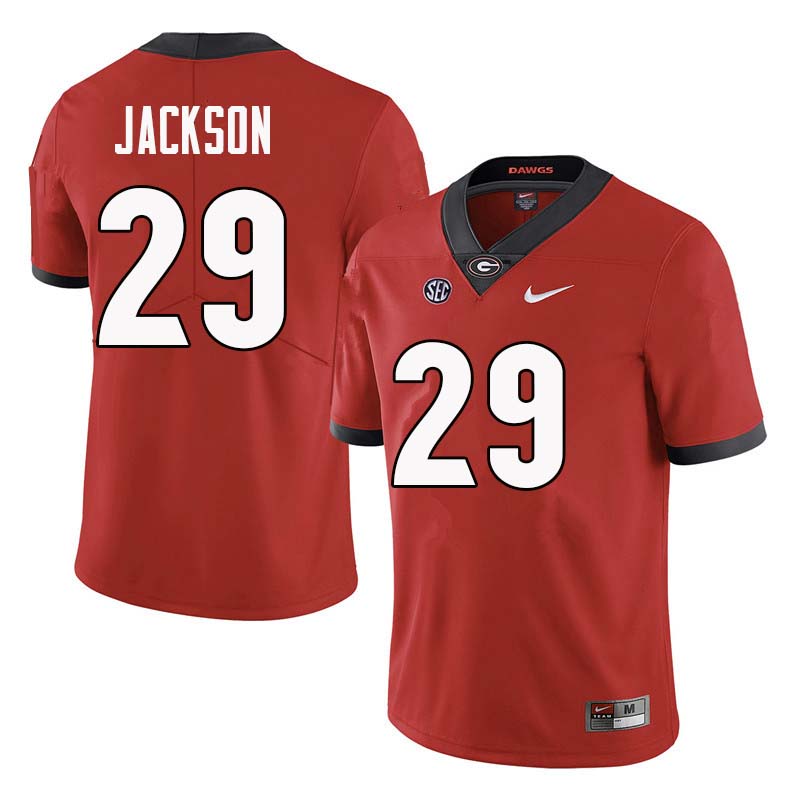 Men Georgia Bulldogs #29 Darius Jackson College Football Jerseys Sale-Red - Click Image to Close